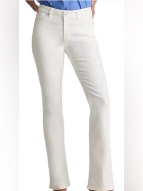 Quince Luna Stretch Flare Jeans in Cloud White 28